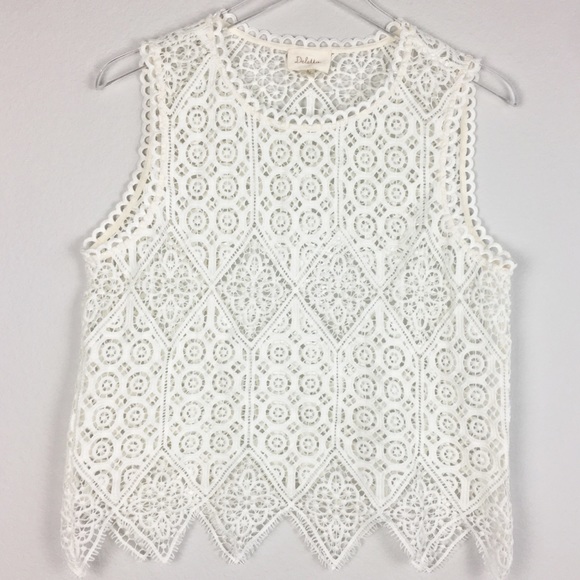 Anthropologie Tops - Anthropologie | White Crochet Shell Tank | Small